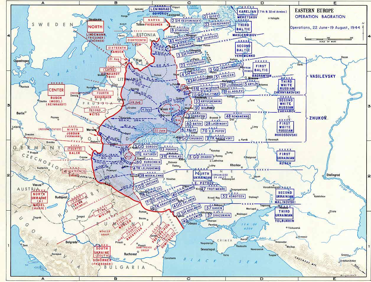 Carte de l'opération barbarrossa